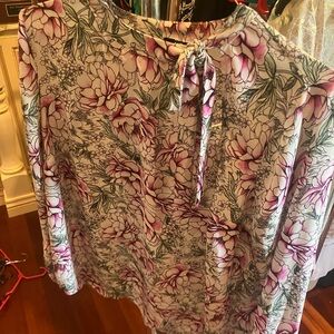 Torrid Pink and White Floral Blouse